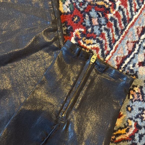 ALLSAINTS Petrel Brodie Black Coated Pants Zipper Hems - Size 32 - Picture 4 of 8